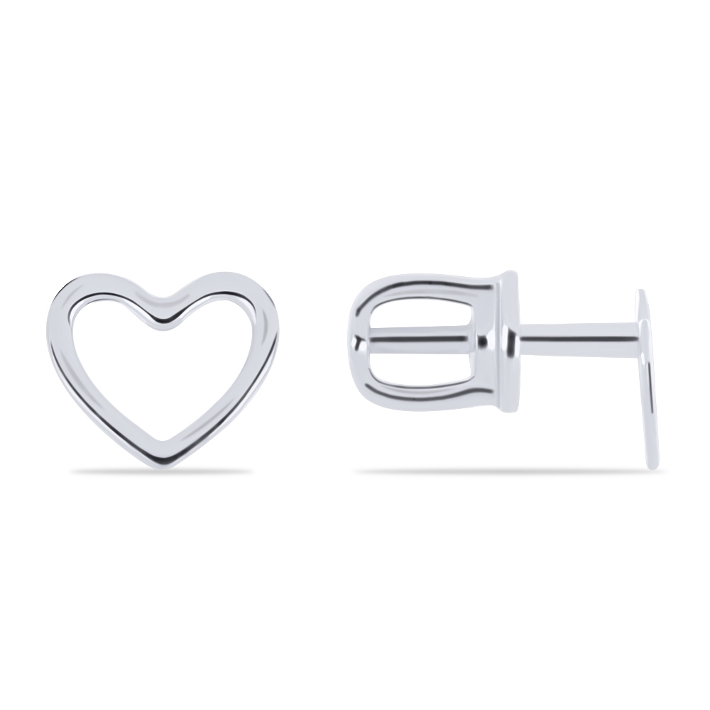 Náušnice z zlata biela bez kamienkov