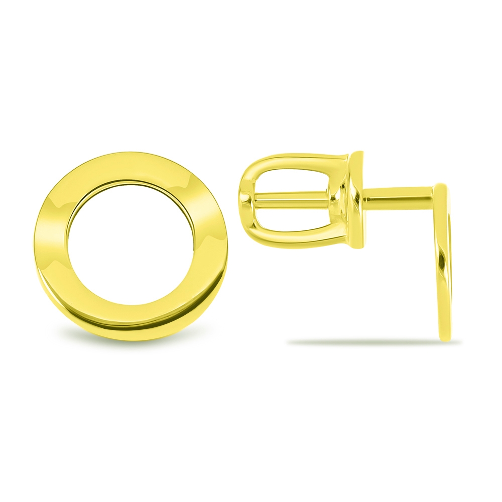 Náušnice z zlata žltá bez kamienkov