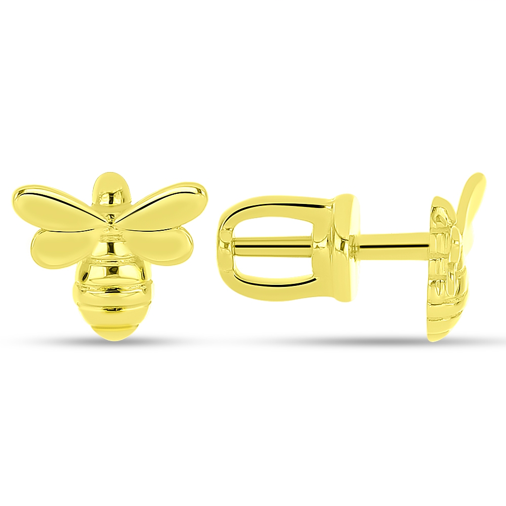 Náušnice z zlata žltá bez kamienkov