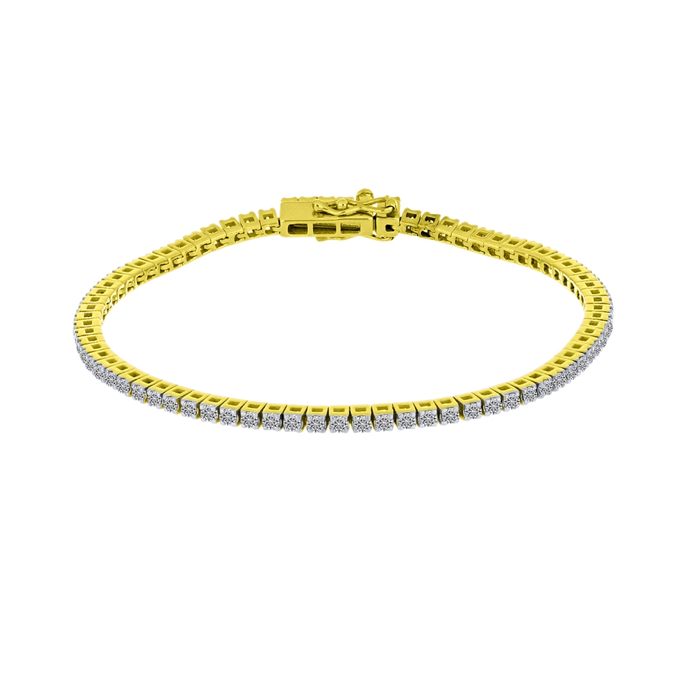 Náramok zo žltého zlata s kameňmi DIAMANT