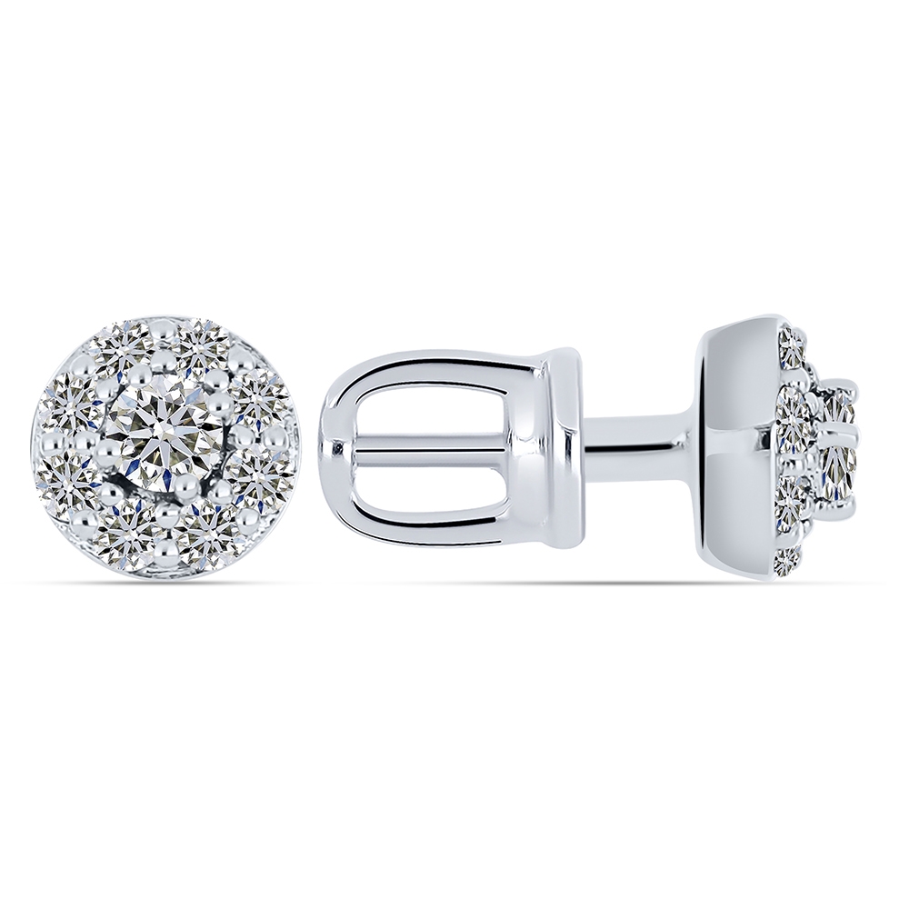 Náušnice z bieleho zlata s kameňmi DIAMANT