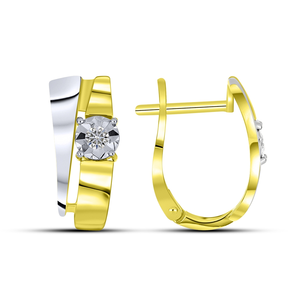 Náušnice zo žltého zlata s kameňmi DIAMANT