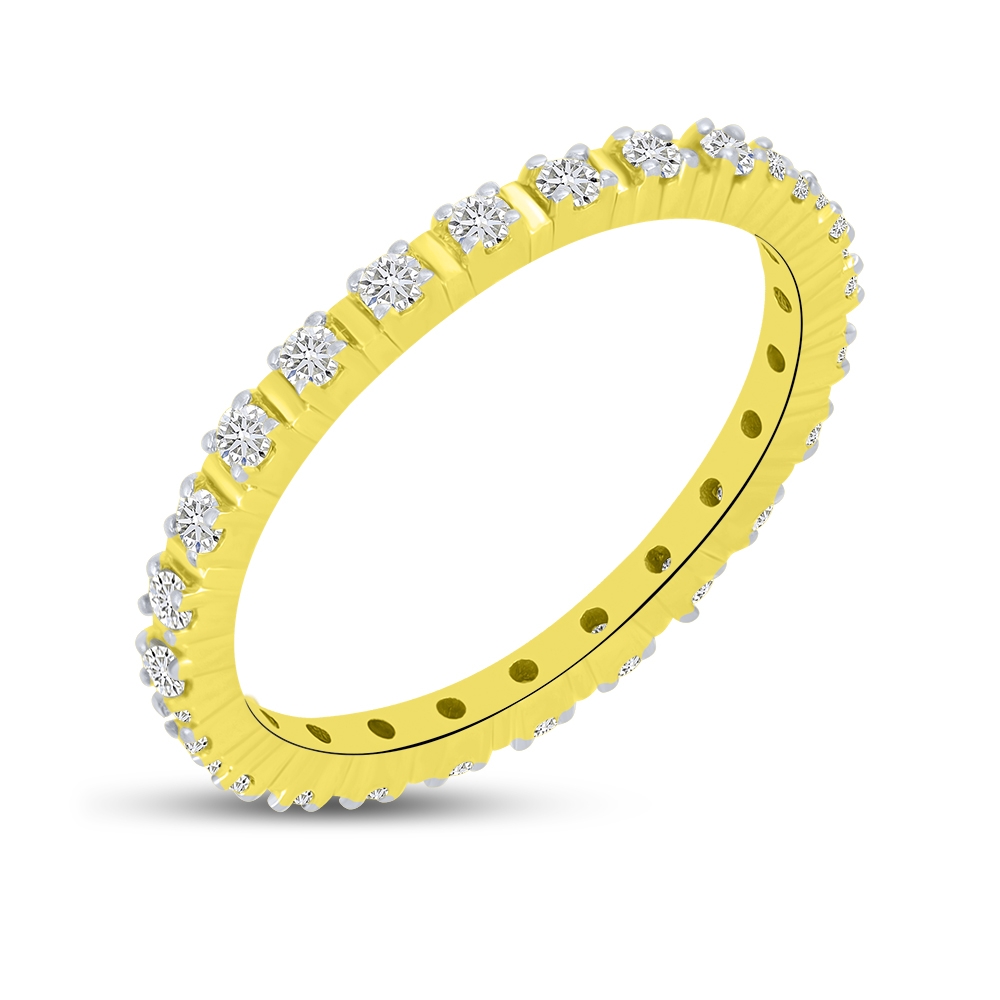 Prsteň zo žltého zlata s kameňmi DIAMANT