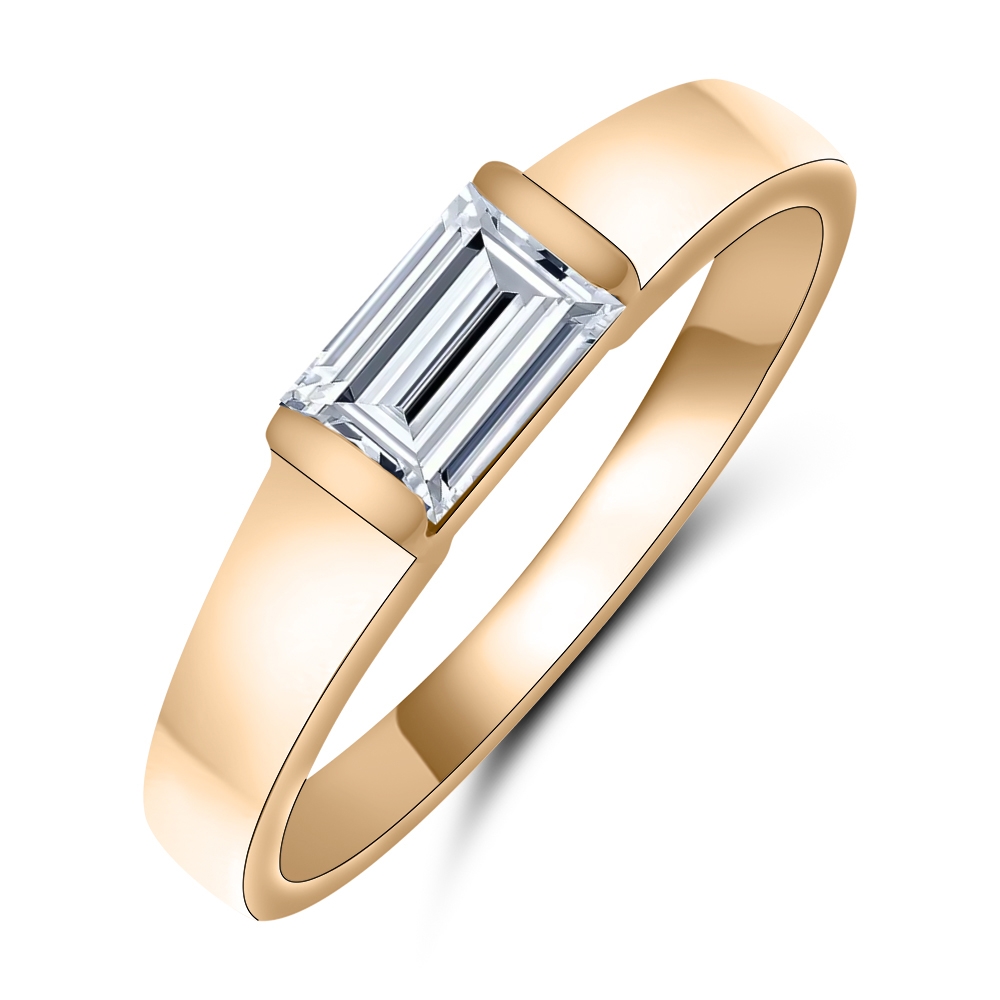 Prsteň z ružového zlata s kameňmi KRIŠTAĽ