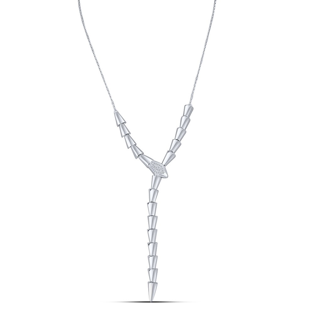 Náhrdelník z bieleho zo striebra s kameňmi SYN ZIRKÓN 5A- BIELY