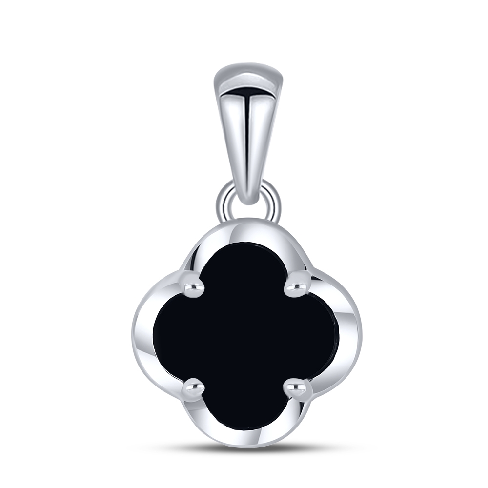 Prívesok  zo striebra s kameňmi ÓNYX- ČIERNY