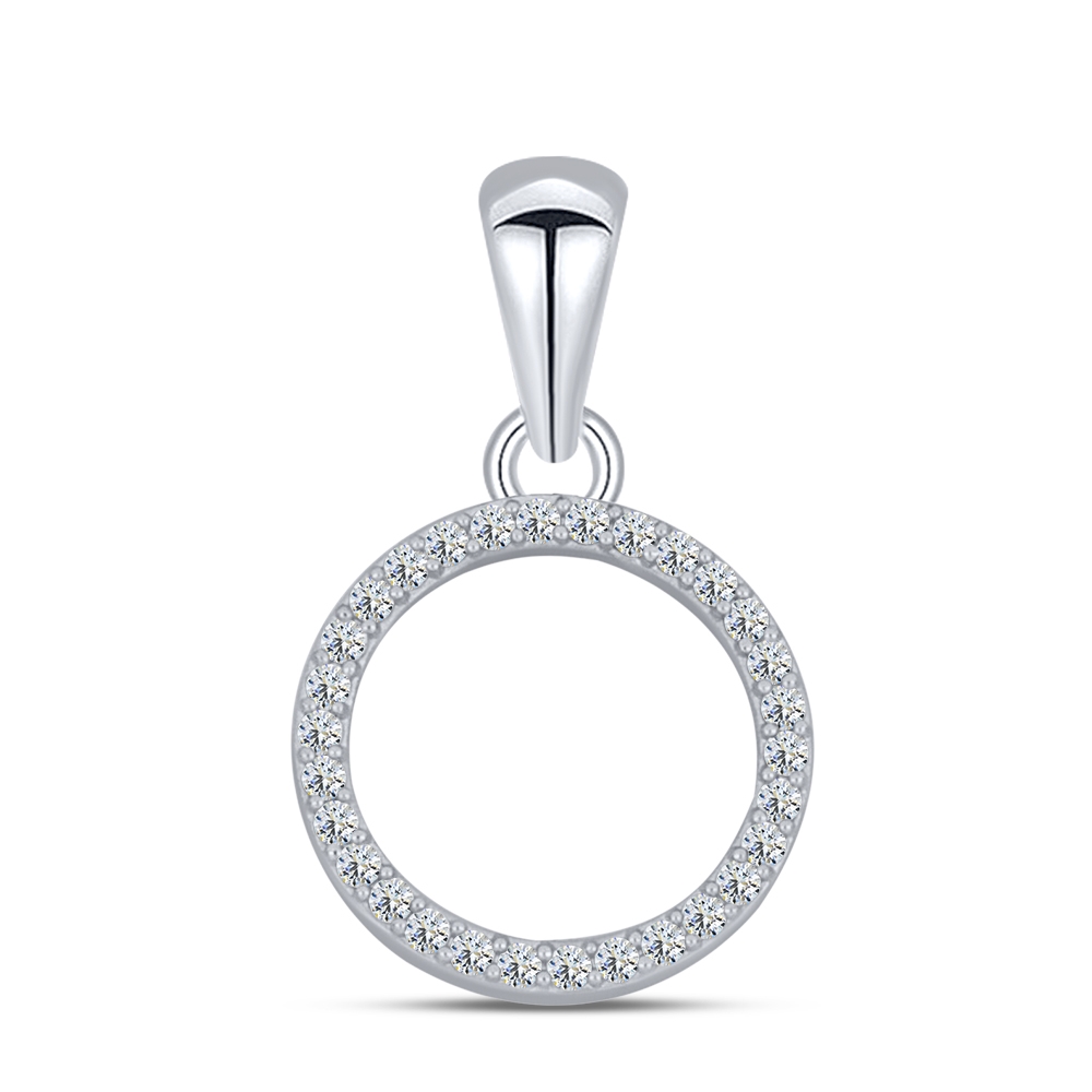 Prívesok  zo striebra s kameňmi SYN ZIRKÓN 5A- BIELY