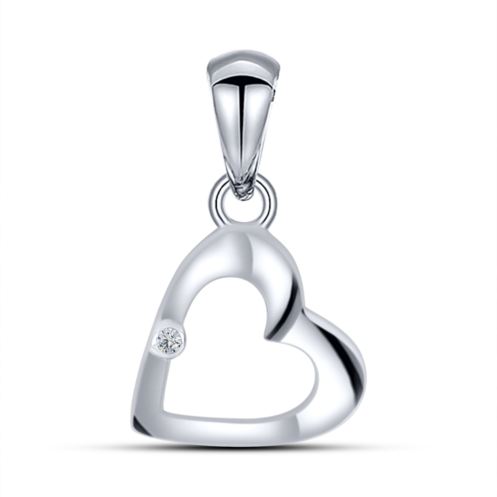 Prívesok  zo striebra s kameňmi SYN ZIRKÓN 5A- BIELY