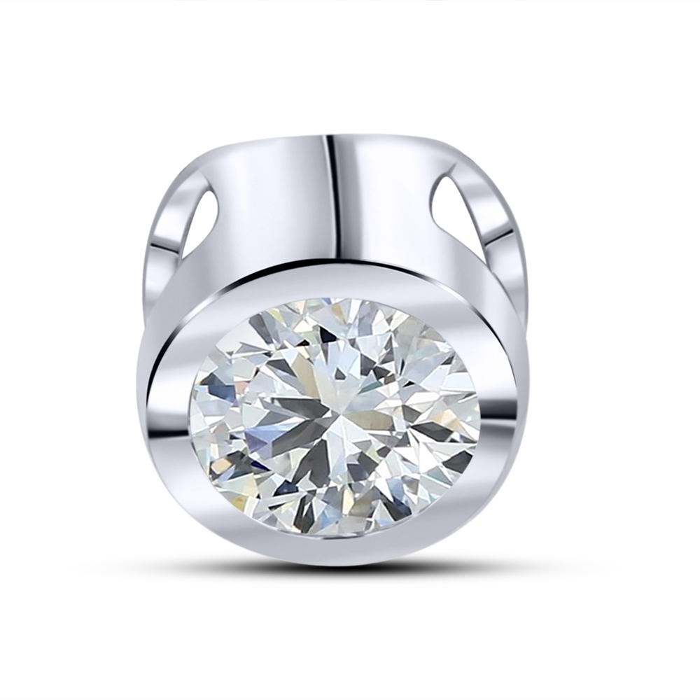 Prívesok  zo striebra s kameňmi SYN ZIRKÓN 5A- BIELY