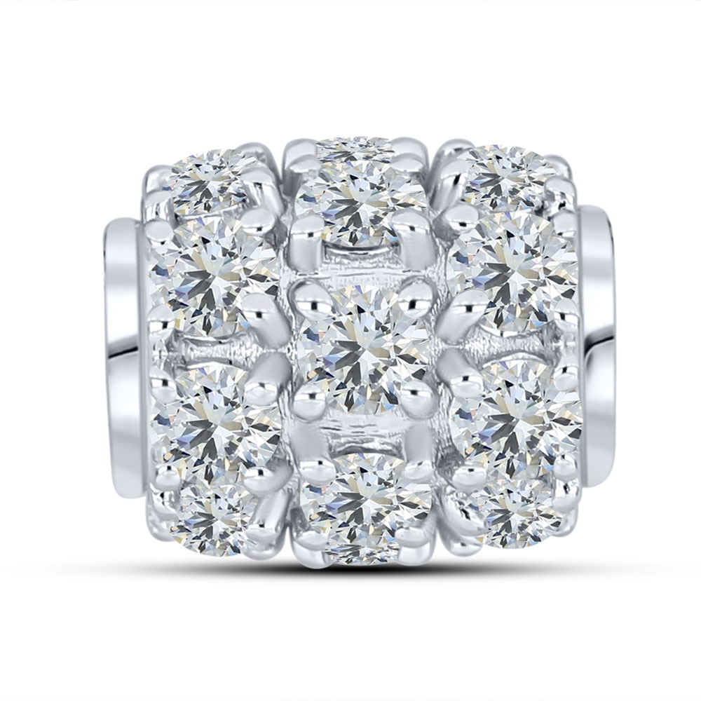 Prívesok  zo striebra s kameňmi SYN ZIRKÓN 5A- BIELY