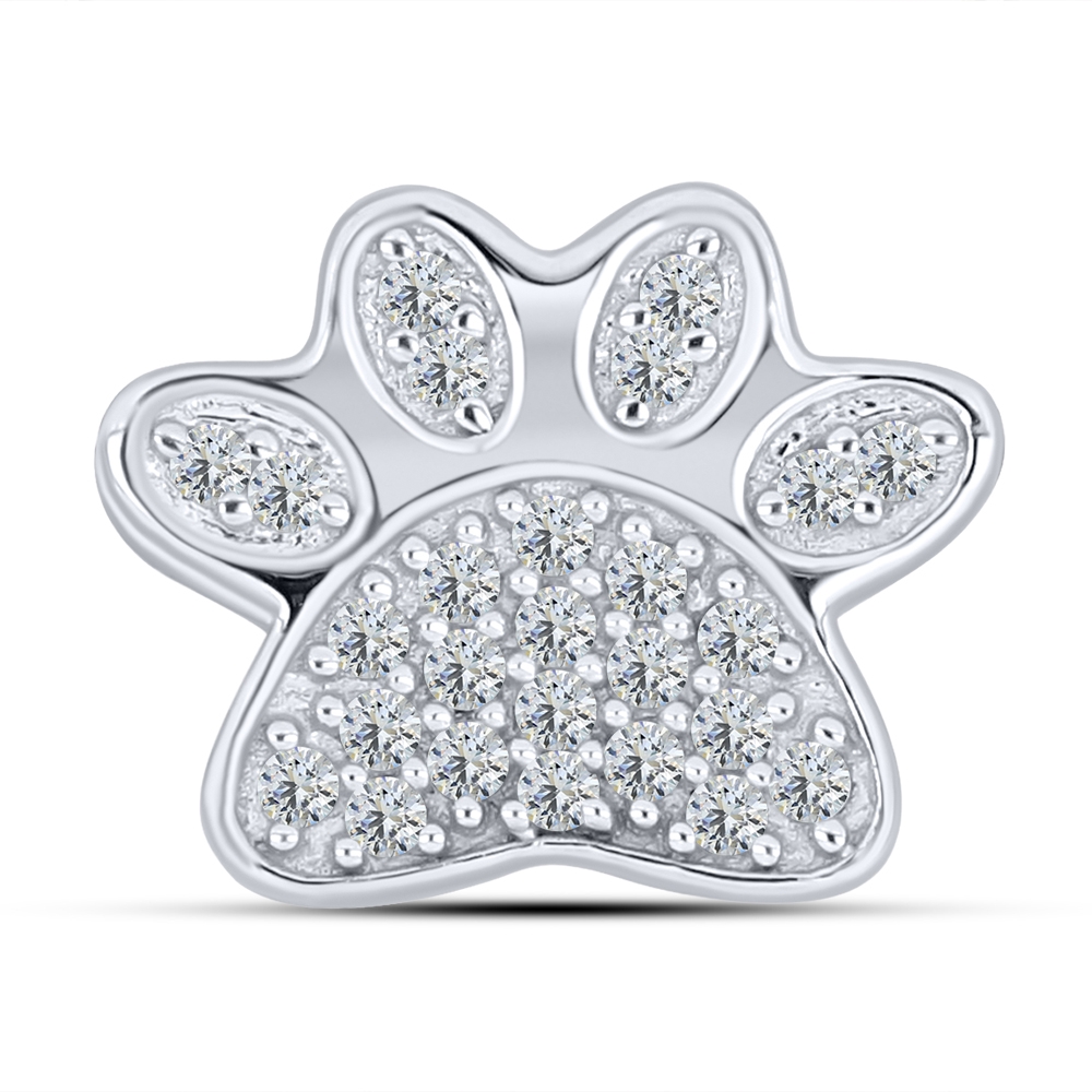 Prívesok  zo striebra s kameňmi SYN ZIRKÓN 5A- BIELY