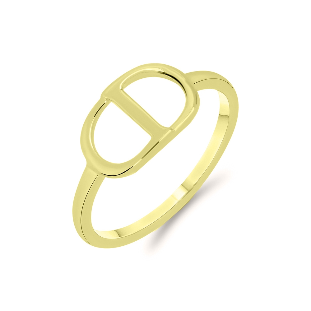 Prsteň z zlata žltá bez kamienkov