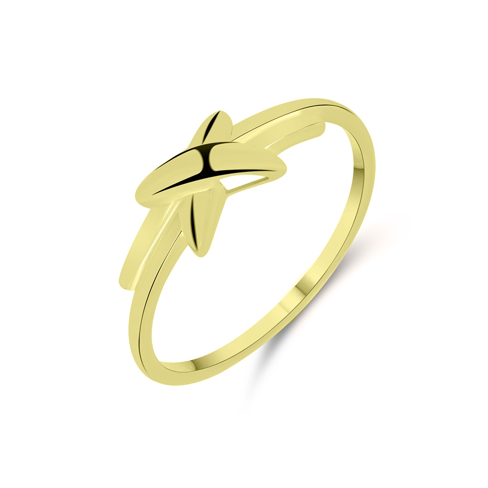 Prsteň z zlata žltá bez kamienkov