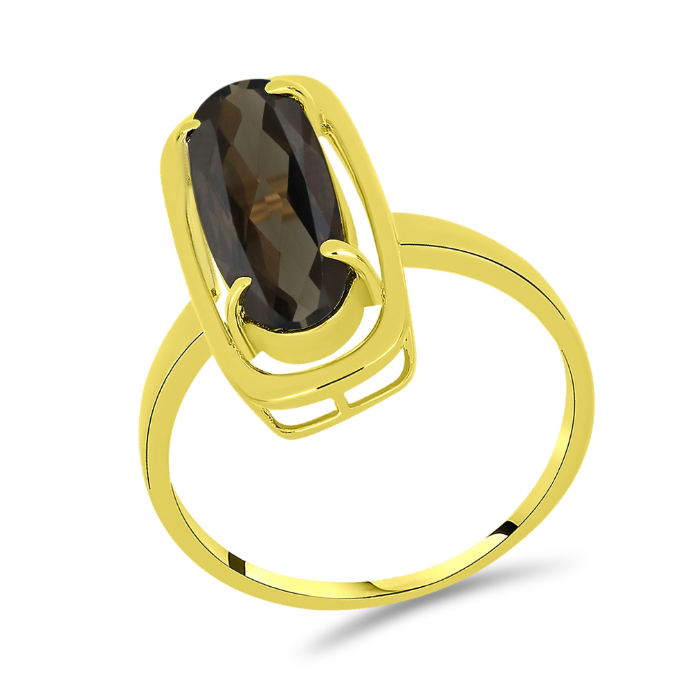 Prsteň zo žltého zlata s kameňmi ZÁHNEDA