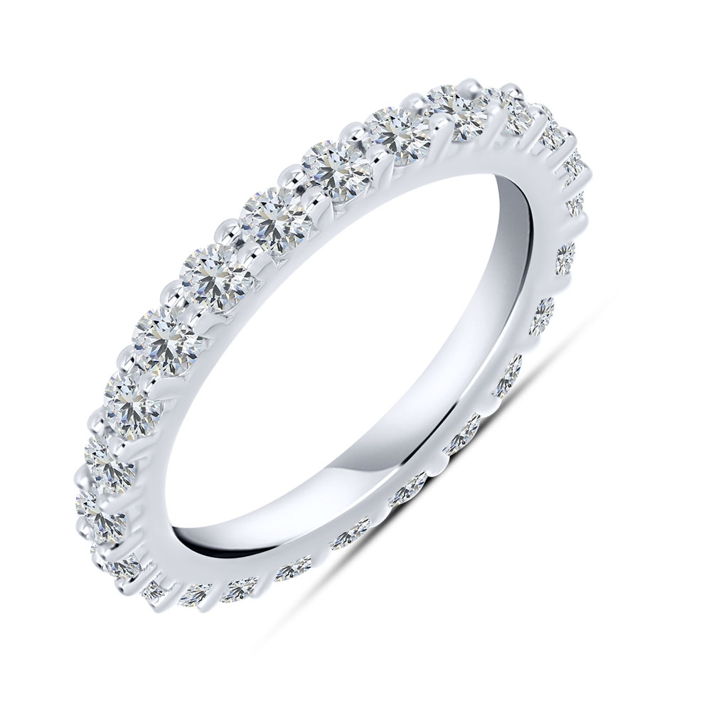 Prsteň  zo striebra s kameňmi SYN ZIRKÓN 5A- BIELY