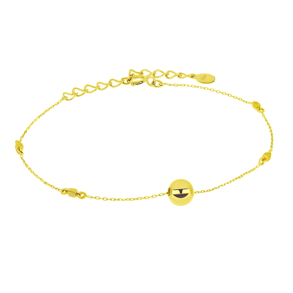 Náramok z zlata žltá bez kamienkov