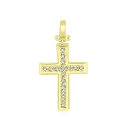 Prívesok zo žltého zlata s kameňmi Diamant