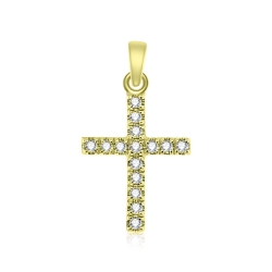 Prívesok zo žltého zlata s kameňmi Diamant