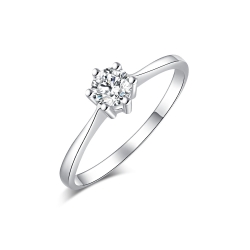 Prsteň z bieleho zlata s kameňmi Diamant