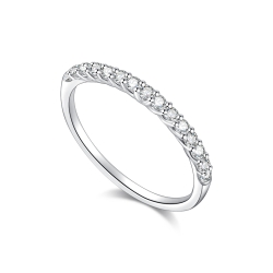 Prsteň z bieleho zlata s kameňmi Diamant