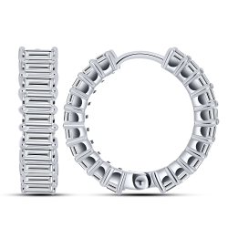 Náušnice  zo striebra s kameňmi SYN ZIRKÓN 5A- BIELY