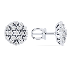 Náušnice z bieleho zlata s kameňmi DIAMANT