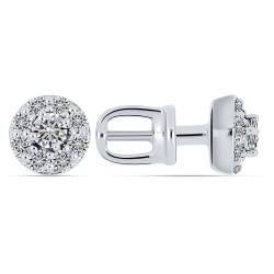 Náušnice z bieleho zlata s kameňmi DIAMANT