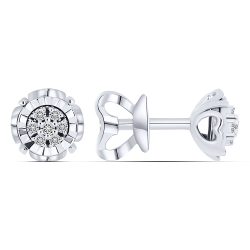 Náušnice z bieleho zlata s kameňmi SYN ZIRKÓN 5A- BIELY
