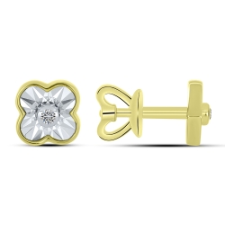 Náušnice zo žltého zlata s kameňmi Diamant