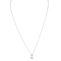 Náhrdelník z bieleho zlata s kameňmi Diamant