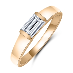 Prsteň z ružového zlata s kameňmi KRIŠTAĽ