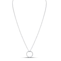 Náhrdelník  zo striebra s kameňmi SYN ZIRKÓN 5A- BIELY