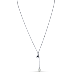 Náhrdelník  zo striebra s kameňmi KULT. RIEČNA PERLA- BIELA