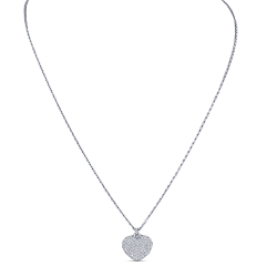 Náhrdelník  zo striebra s kameňmi SYN ZIRKÓN 5A- BIELY