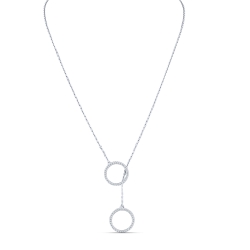 Náhrdelník  zo striebra s kameňmi SYN ZIRKÓN 5A- BIELY