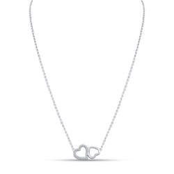 Náhrdelník  zo striebra s kameňmi SYN ZIRKÓN 5A- BIELY