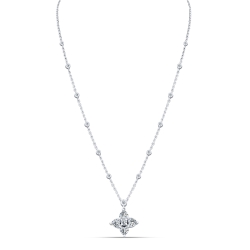 Náhrdelník  zo striebra s kameňmi SYN ZIRKÓN 5A- BIELY