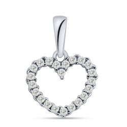 Prívesok  zo striebra s kameňmi SYN ZIRKÓN 5A- BIELY