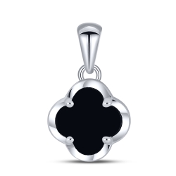 Prívesok  zo striebra s kameňmi ÓNYX- ČIERNY