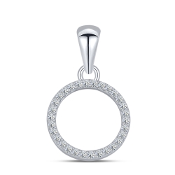 Prívesok  zo striebra s kameňmi SYN ZIRKÓN 5A- BIELY
