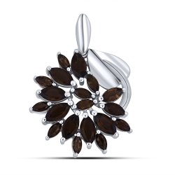 Prívesok  zo striebra s kameňmi ZÁHNEDA