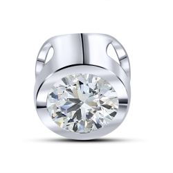 Prívesok  zo striebra s kameňmi SYN ZIRKÓN 5A- BIELY