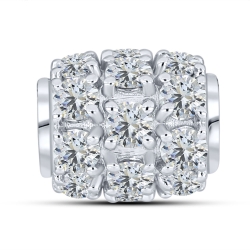 Prívesok  zo striebra s kameňmi SYN ZIRKÓN 5A- BIELY