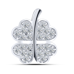 Prívesok  zo striebra s kameňmi SYN ZIRKÓN 5A- BIELY