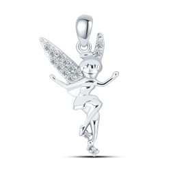 Prívesok  zo striebra s kameňmi SYN ZIRKÓN 5A- BIELY