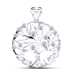 Prívesok  zo striebra s kameňmi SYN ZIRKÓN 5A- BIELY