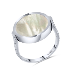 Prsteň  zo striebra s kameňmi PERLEŤ