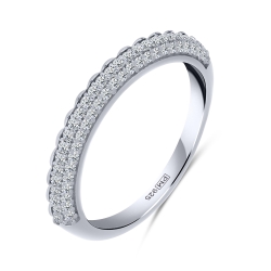 Prsteň  zo striebra s kameňmi SYN ZIRKÓN 5A- BIELY