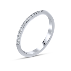 Prsteň  zo striebra s kameňmi SYN ZIRKÓN 5A- BIELY