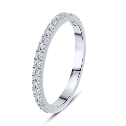 Prsteň  zo striebra s kameňmi SYN ZIRKÓN 5A- BIELY